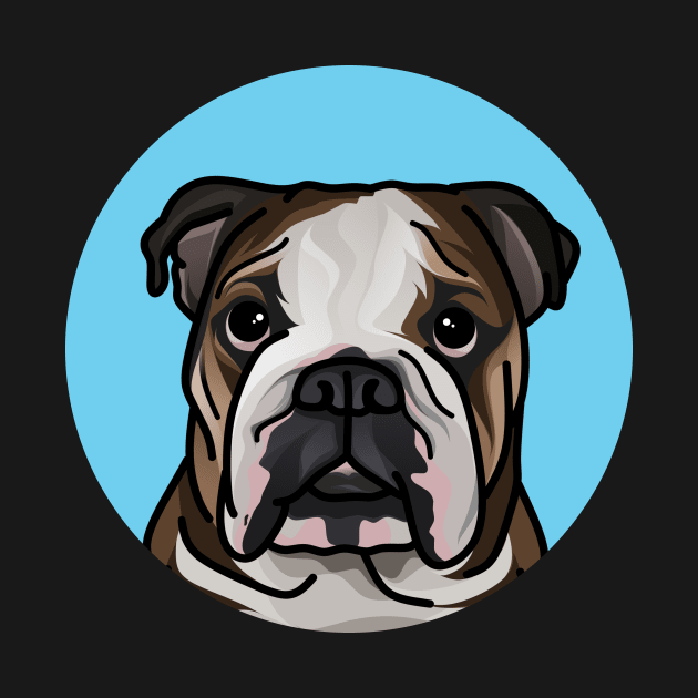 Pop Art Cartoon English Bulldog by That's My Doggy