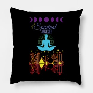 Spiritual Junkie Meditation Chakra Colors Lightworker Pillow