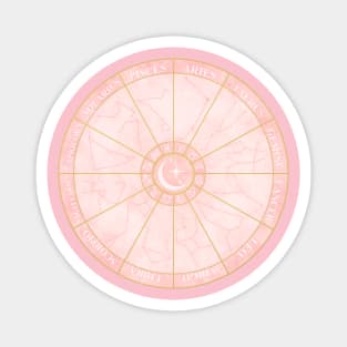 Constellation Chart (pink and gold) Magnet
