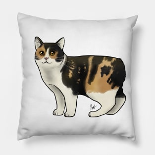 Cat - Manx - Calico Pillow