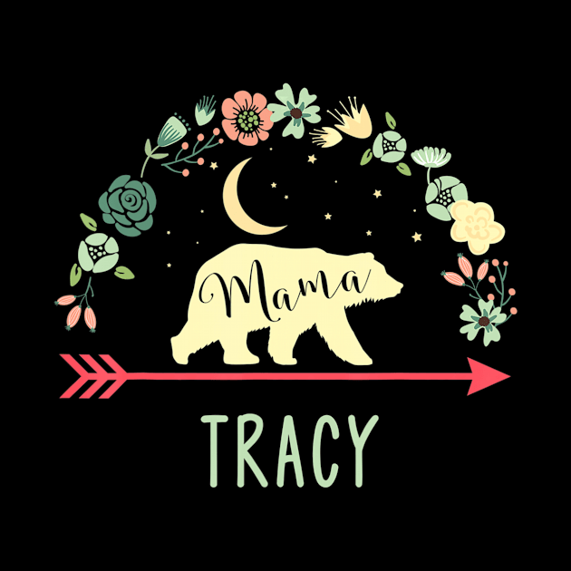 Tracy Name Gift Floral Personalized Mama Bear by crowominousnigerian 