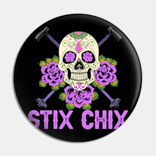 STIX CHIX (EASTER PURPLE) Pin