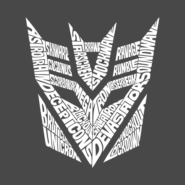 Decepticons white by Seanings