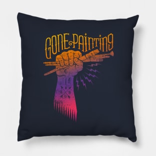 Gone Painting Pillow