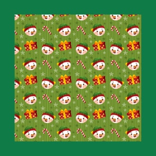 Christmas Pattern Seamless Retro Design T-Shirt