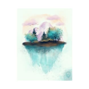 Wall Art - Watercolor Landscape T-Shirt