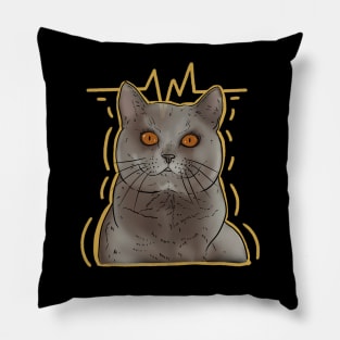 Shocked cat Pillow