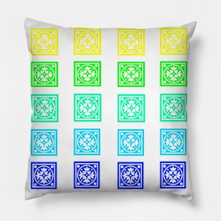 Colorful Damask Pillow