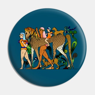 Etrurian hunting party Pin