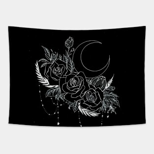 Moon flowers Tapestry