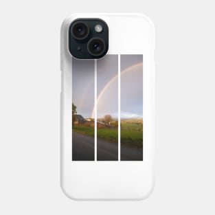 Herve, Belgium - Double rainbow in the Liege Province. Autumn rainy day. (vertical) Phone Case