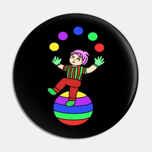 Cute chibi girl juggling Pin