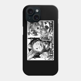 Wonderland - Tea Party - White Outlined Version Phone Case