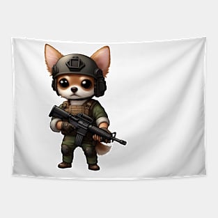 Tactical chihuahua Tapestry