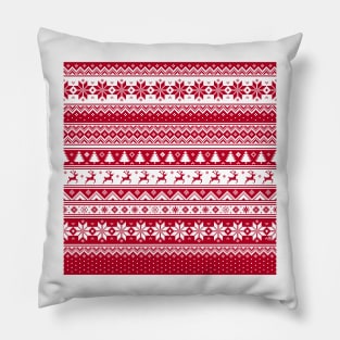 Nordic - Scandinavian Christmas Red1 Pillow