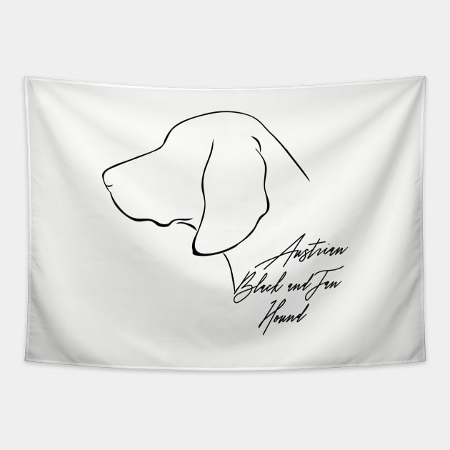 Proud Austrian Black and Tan Hound profile dog lover Tapestry by wilsigns