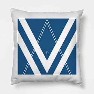 Blue V 2 #blue #white #abstract #artdeco #minimal #art #design #kirovair #buyart #decor #home Pillow