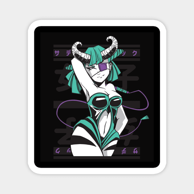 Cool Anime Design, Vintage Style, Sexy Girl Magnet by LAPublicTees