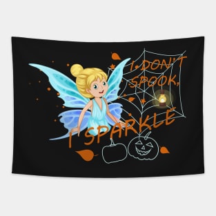 I Don't Spook I Sparkle Fairy Girls halloween Tapestry