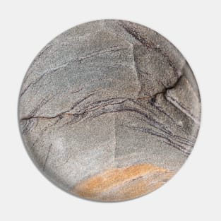 Orange & Grey Stone Texture Shifting Shape Pin