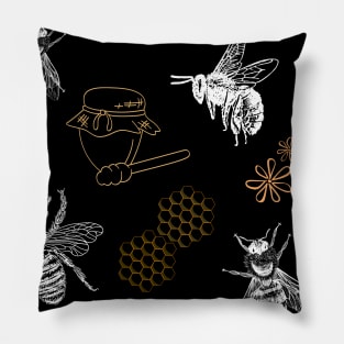 Bee World Design Pillow