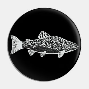 Brown Trout Fish Drawing - fish lovers detailed design Pin