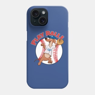 Dodgers Baseball Mascot Dodger Dog Phone Case