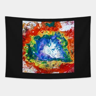 Abstract paint pour design Tapestry