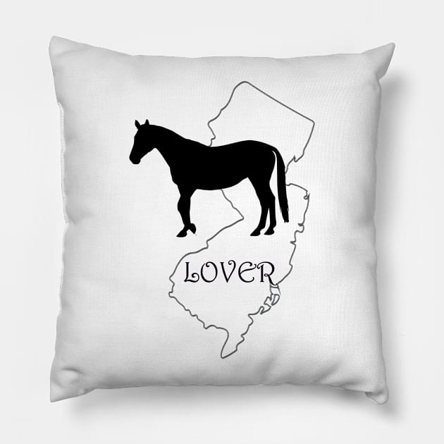 New Jersey Horse Lover T shirt Pillow by Prairie Ridge Designs