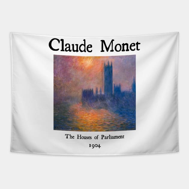 The Houses of Parliament by Claude Monet Tapestry by Cleopsys