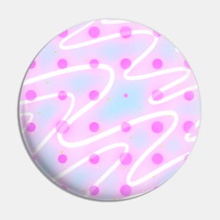 Wiggle white lines and magenta neon dots Pin