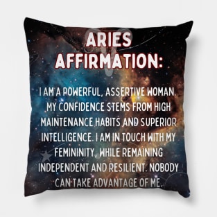 Aries zodiac signs quote - Aries Affirmations Pillow