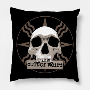 Cult of Weird Shamash Skull Logo Pillow