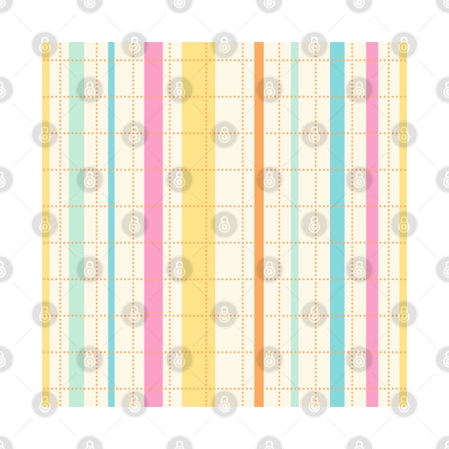 Colorful pastel stripes over cream background by marufemia