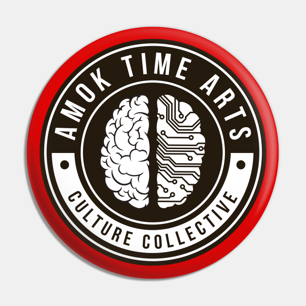 Amok Time Arts Logo Pin by AmokTimeArts