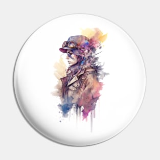 Steampunk Water Colour Woman - V1.04 Pin