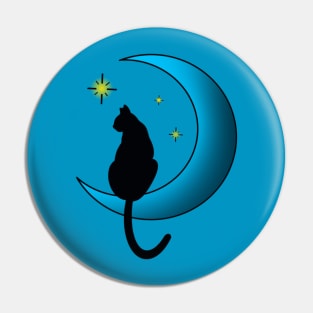 Moon cat Pin