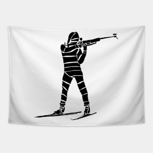 Biathlon - standing athlete Tapestry