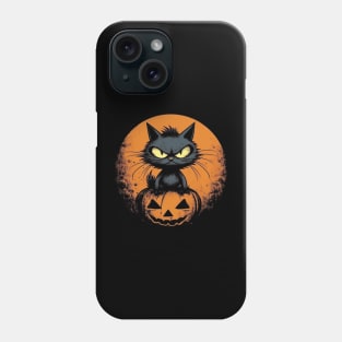 Irritable Black Halloween Cat Phone Case