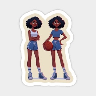 Female basketball player Magnet