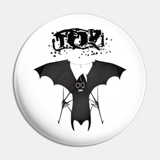 Weird Bat Halloween Creature Pin