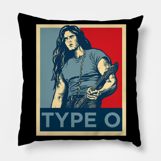 Type O Hope Negative Pillow by JonathanGrimmArt