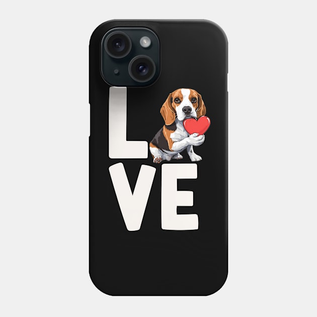 Beagle Love Phone Case by The Jumping Cart