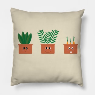 Happy Three Pot Pillow