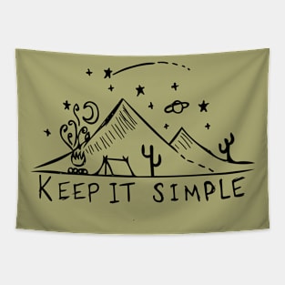 Hand Drawn Keep it Simple T shirt Tapestry