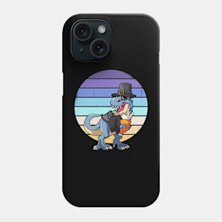 Thanksgiving Dinosaur T-Rex Sunset Phone Case