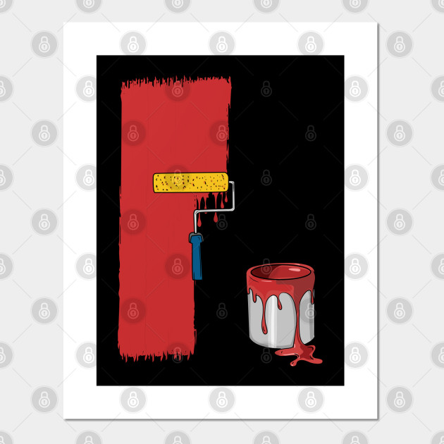 Facade Painting Red Wall Art Painter Painting Poster Und