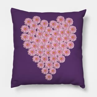 Daisy Heart for Valentines Day Pillow