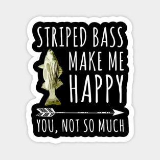 Striped Bass Make Me HapYou Not So Much Fish Magnet
