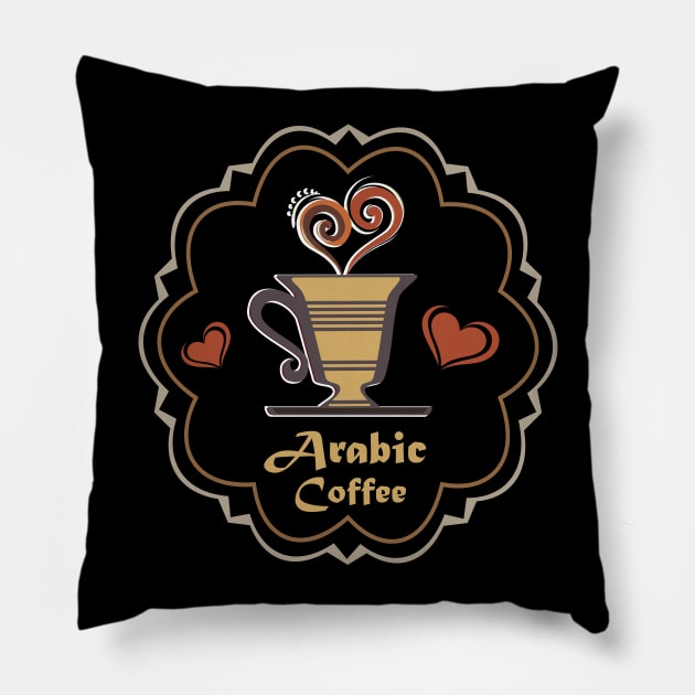 Arabic coffee on black Pillow by Muse